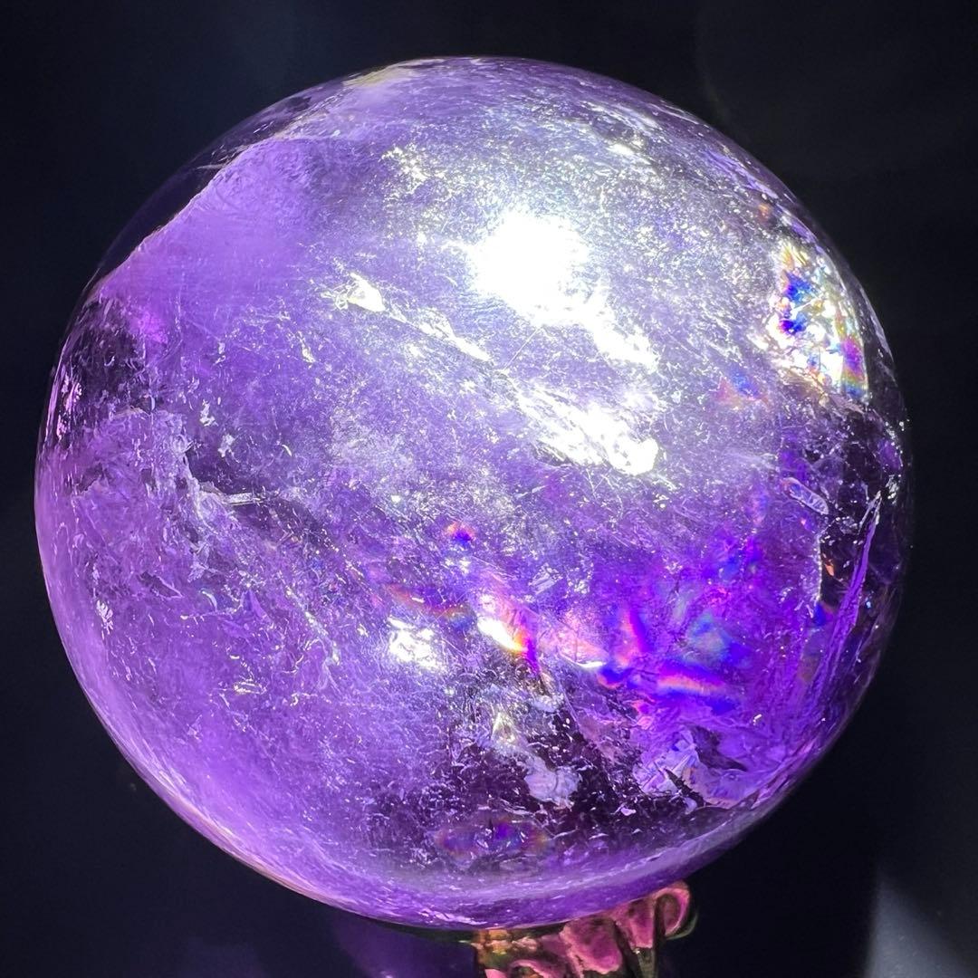 ✳️超希少 大玉✨混合パワースフィア✨レインボー アメトリン 丸玉 天然石 原石