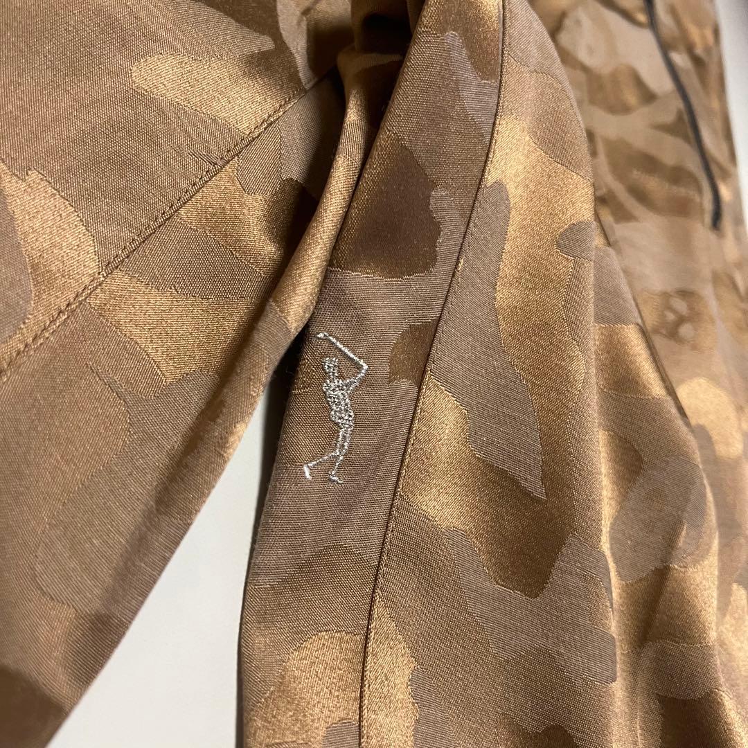 美品 定番 人気 MARK&LONA ロゴ カモフラ ロングパンツ M ブラウン