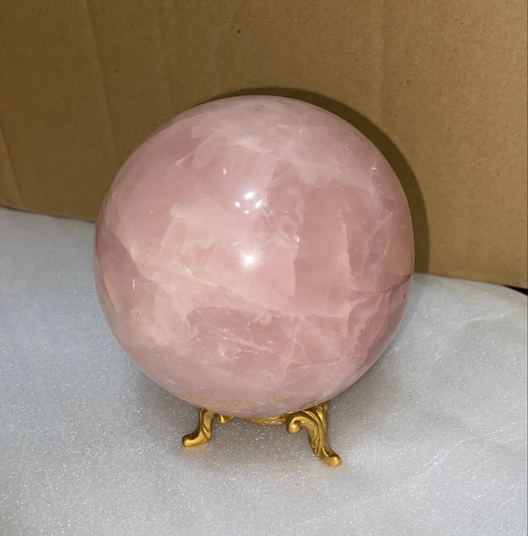 ローズクォーツ 丸玉 スフィア 天然石 水晶 紅水晶 置物