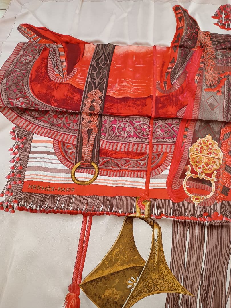 鞠*山様 HERMES　スカーフ　SELLE D'APPARAT MAROCAI