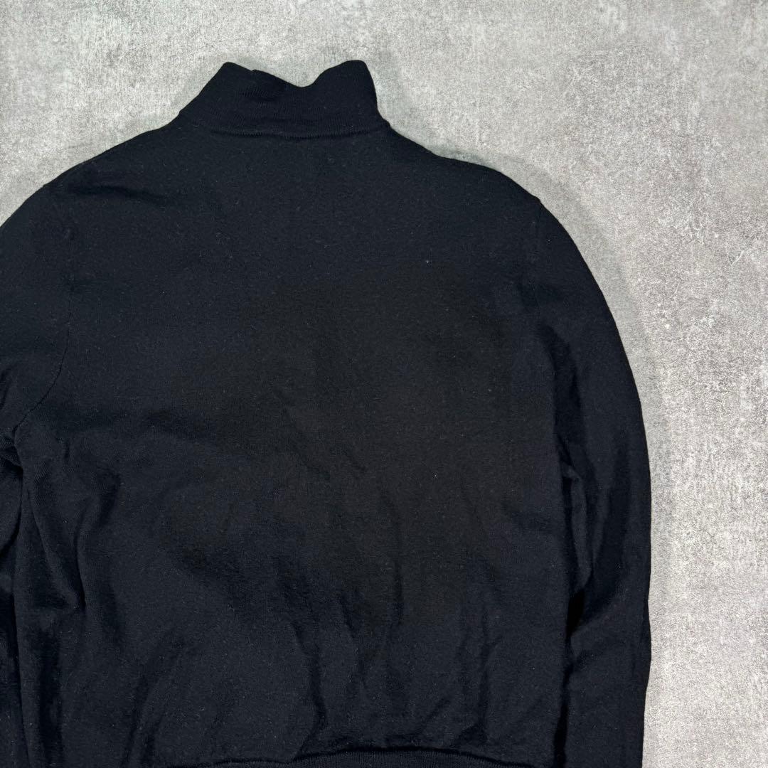 ポロゴルフ　ラルフローレン　ジップアップブルゾン　L ポニー　刺繍　ウール　黒