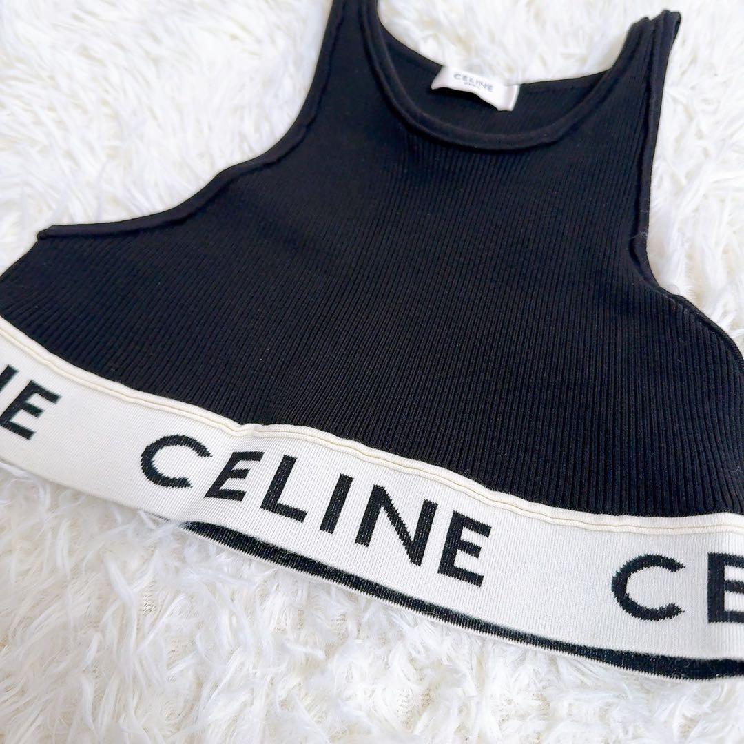 CELINE セリーヌ アスリート スポーツ ブラ タンクトップ ブラック XS