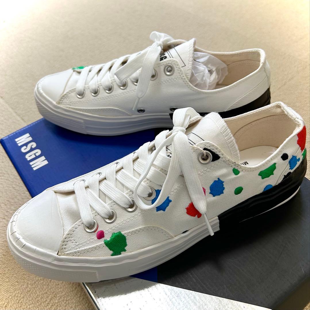 新品MSGMペンキ刺繍マルチカラースニーカー4227cmarni junya