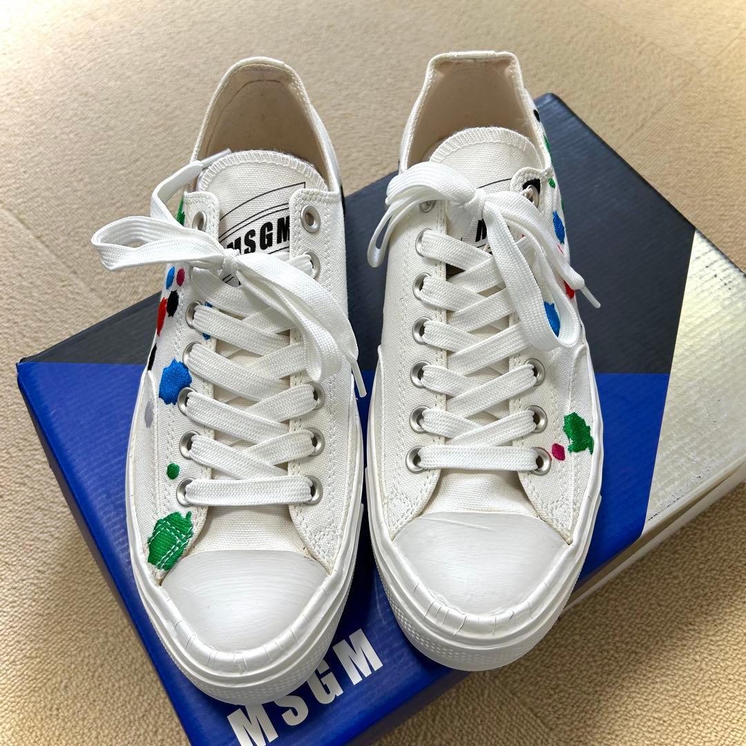 新品MSGMペンキ刺繍マルチカラースニーカー4227cmarni junya
