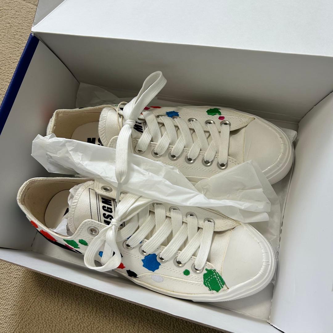 新品MSGMペンキ刺繍マルチカラースニーカー4227cmarni junya