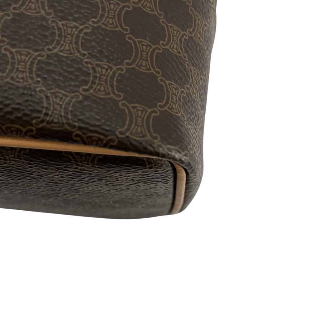 セリーヌ　バニティバッグ　チェーン　マカダム柄　トリオンフ　化粧ポーチ　PVC