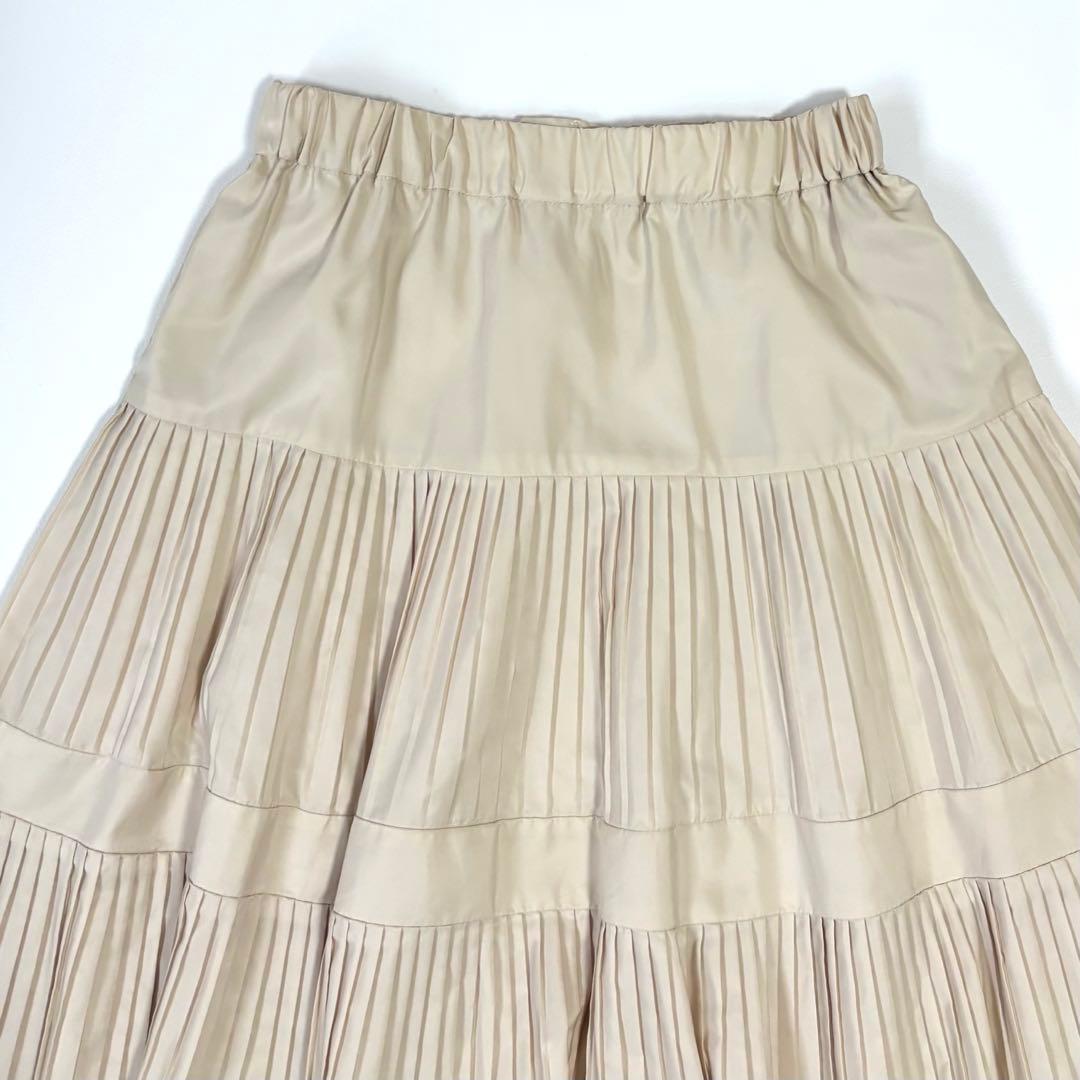 BEARDSLEY ビアズリー プリーツティアードスカート