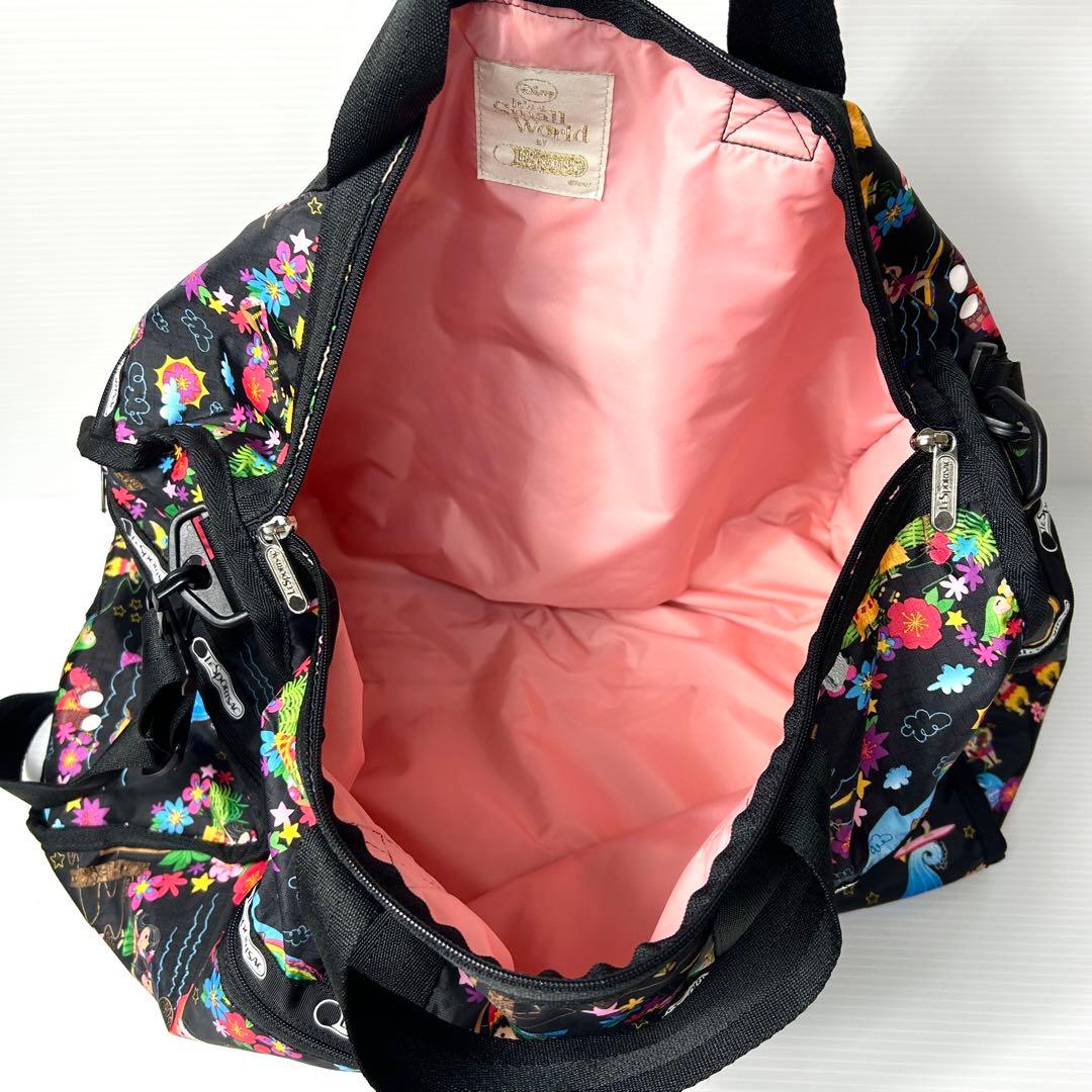 希少 超美品☆LeSportsac ボストン コラボ スモールワールド ブラック