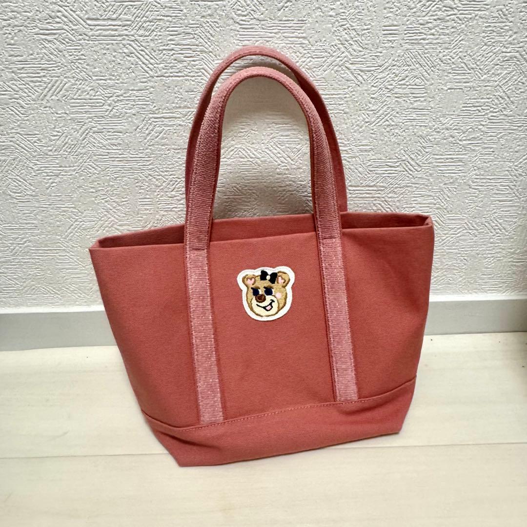 LOVE BABY ピンク トートバッグ