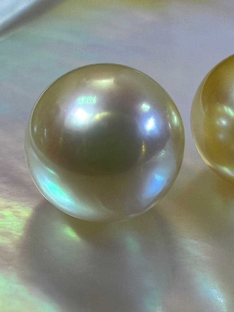 【至福のナチュラルゴールド☆】無調色　あこや真珠