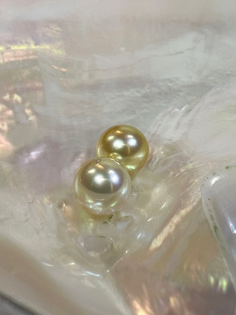 【至福のナチュラルゴールド☆】無調色　あこや真珠