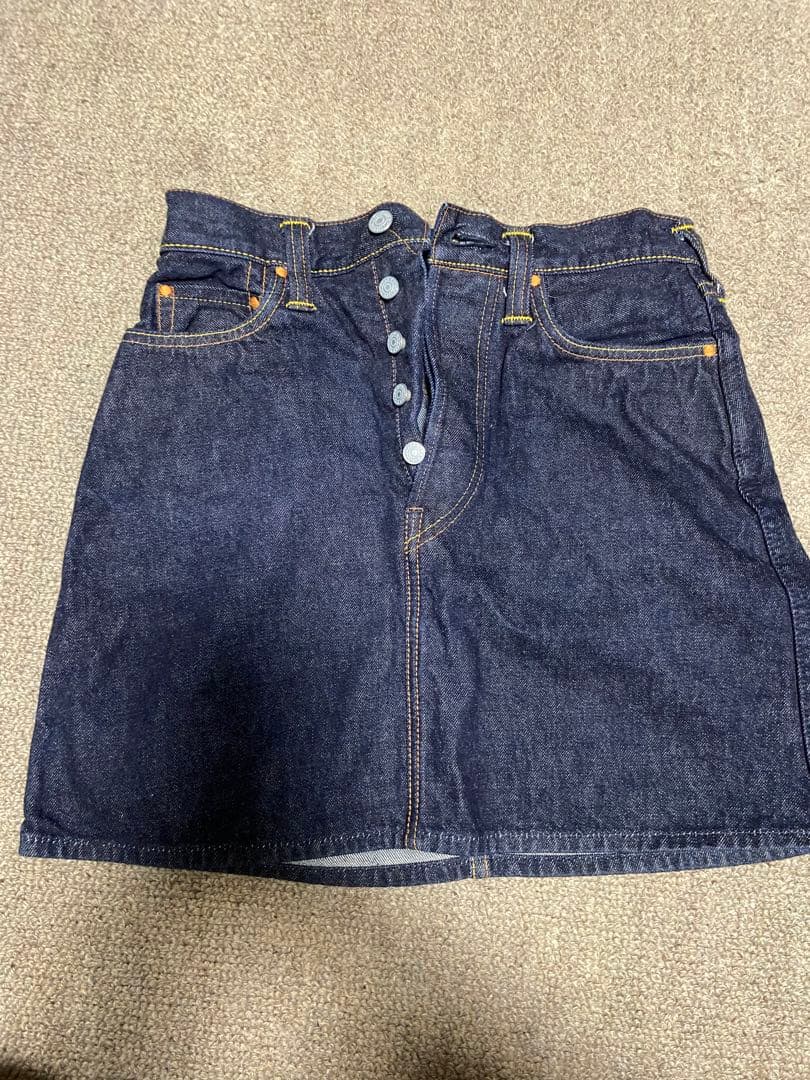 evis デニムスカート　カモメペイント