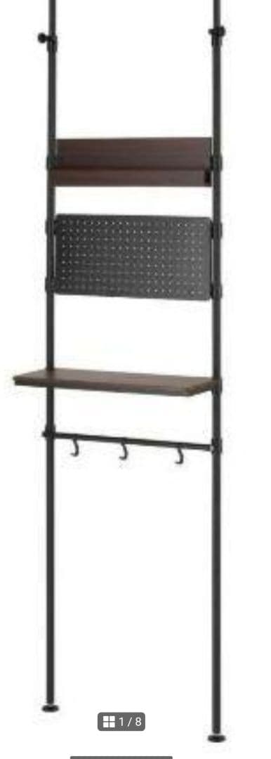 ハンマートーン塗装　幅60cm突っ張りテンションラック　壁面収納　ウォールラック