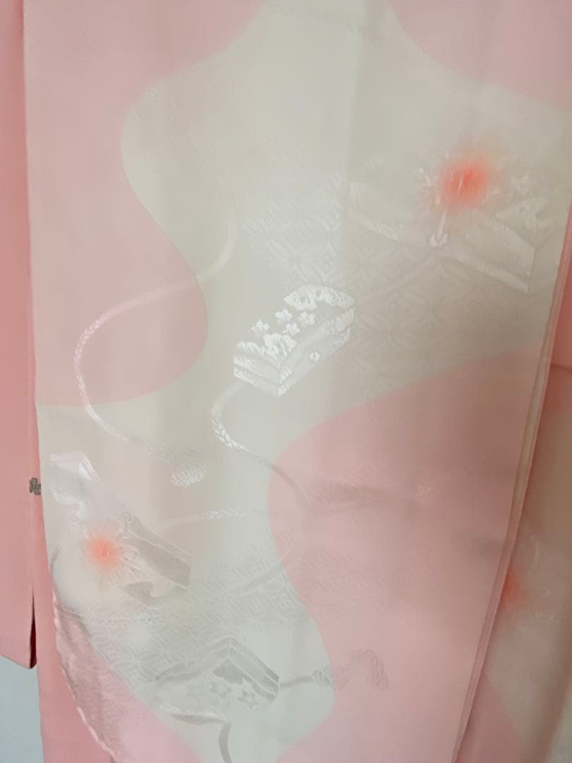 7歳七五三お着物　正絹　縮緬地　長襦袢