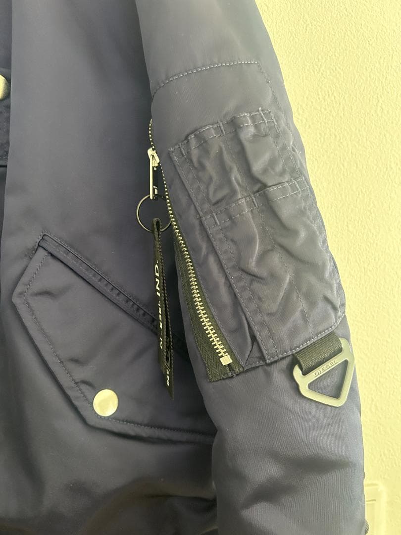 DIESEL ネイビー MA-1 ブルゾン フライトジャケット