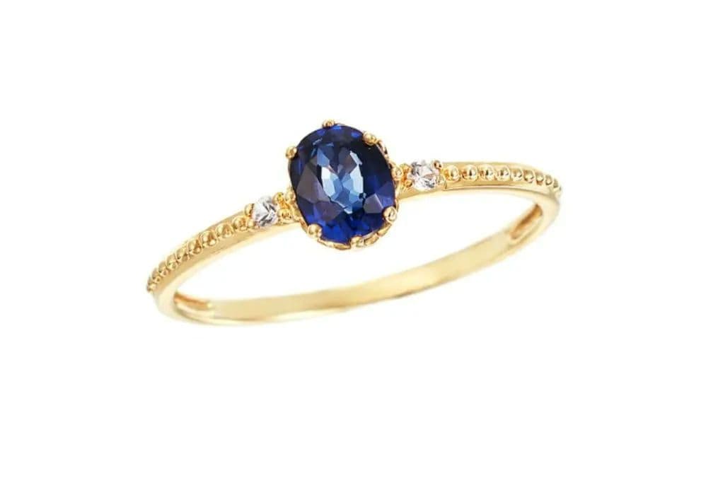 L*e様 ジュエリーツツミ　K10イエローゴールドサファイアリング　9号