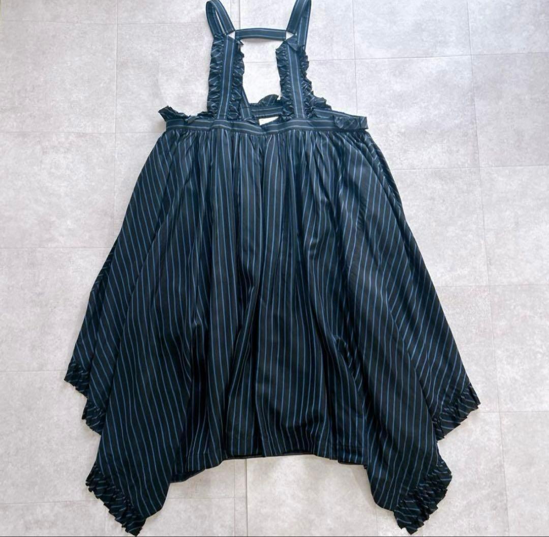 noir kei ninomiya ジャンパースカート　ストライプ フリル
