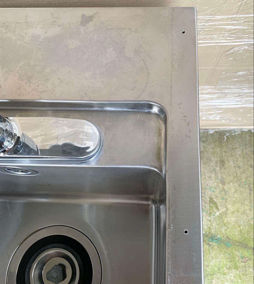 フジマック ステンレス製片扉付1槽シンク KAKUDAI 混合水栓付 ①