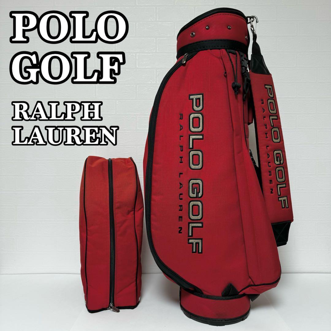 【貴重】POLO GOLF ラルフローレン キャディバッグ 口枠3分割 レッド