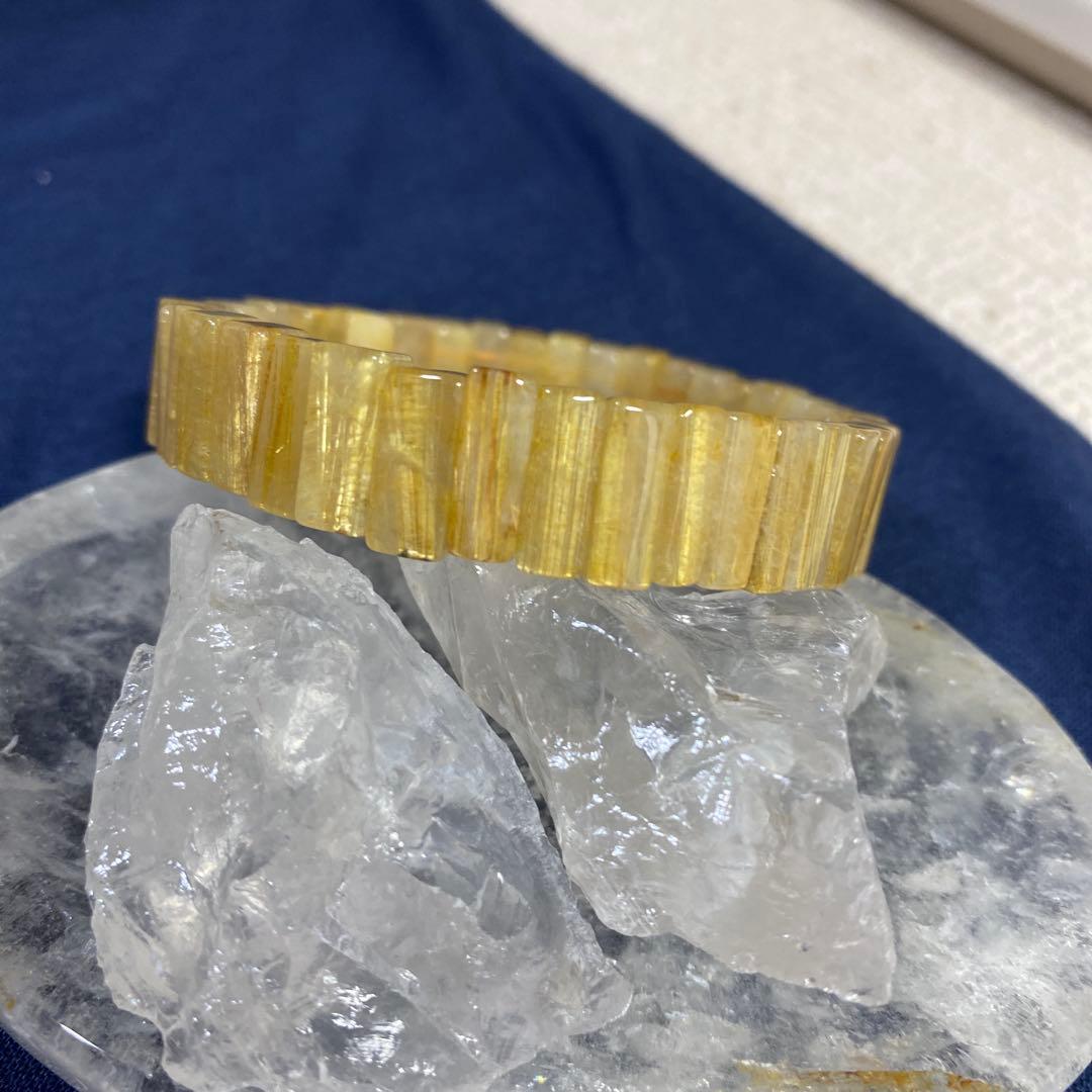 タイチンルチル　バングル　太針　パワーストーン　内径約17cm