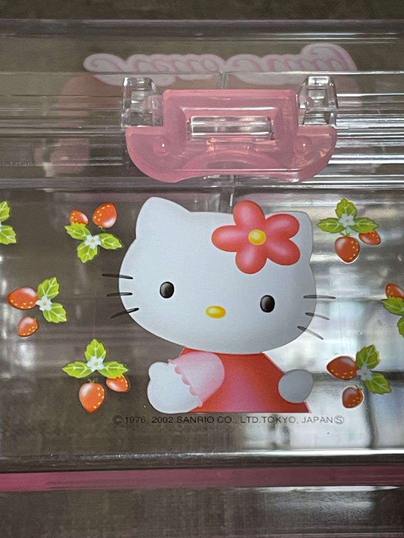 レア☆ハローキティ 野いちご 小物収納ボックス 平成レトロ　2002