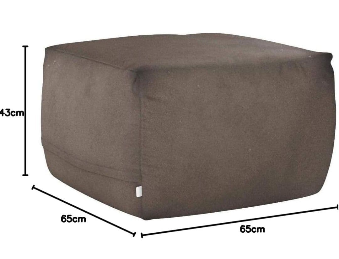 フレックス　ビーズクッション　キューブ ブラウン Lサイズ　PC-6512 BR