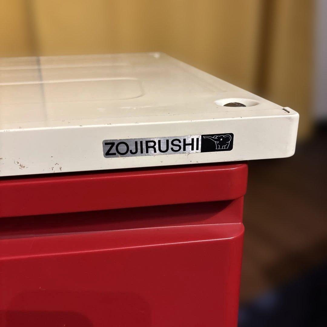 ZOJIRUSHI 赤い衣類収納ケース 2段式ヴィンテージ昭和レトロ激レアポップ