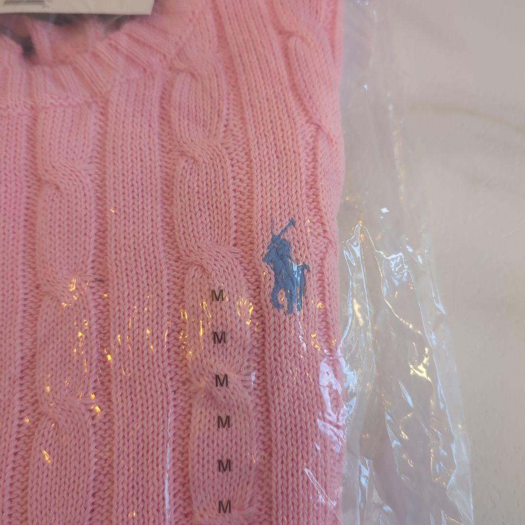 新品タグ付✨ポロラルフローレン ケーブルニット M ピンク
