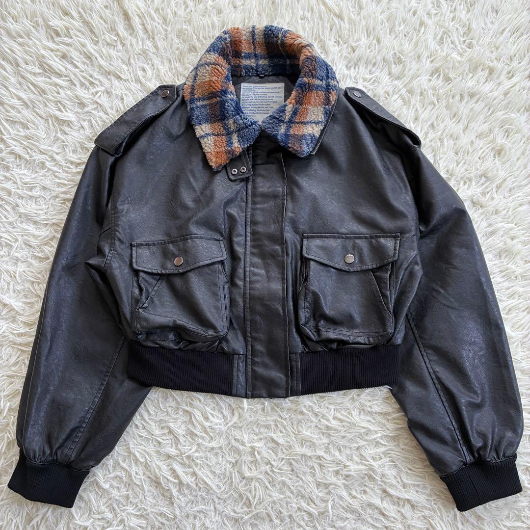 【TINA：JOJUN】 3way フライトジャケット ブラック