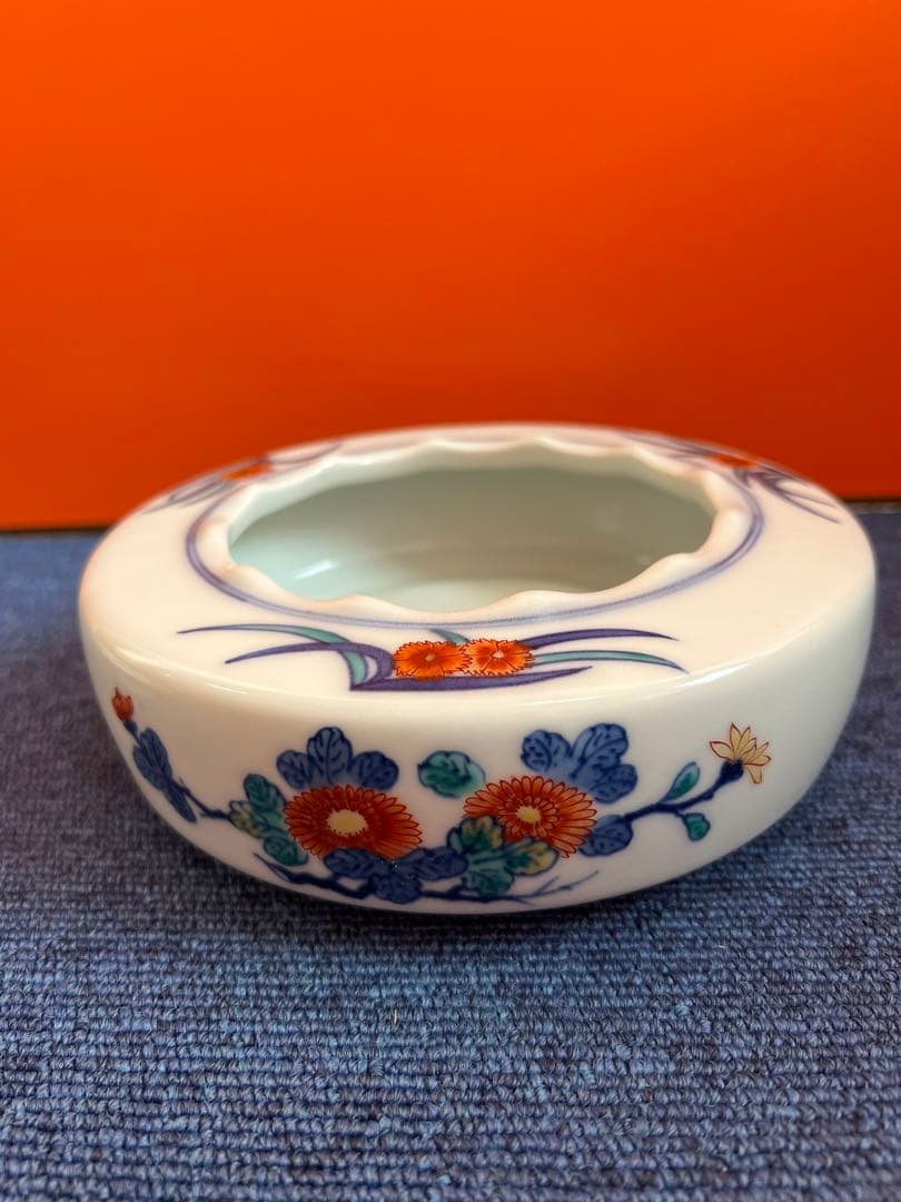 1498  今右衞門　錦花絵　灰皿　2客