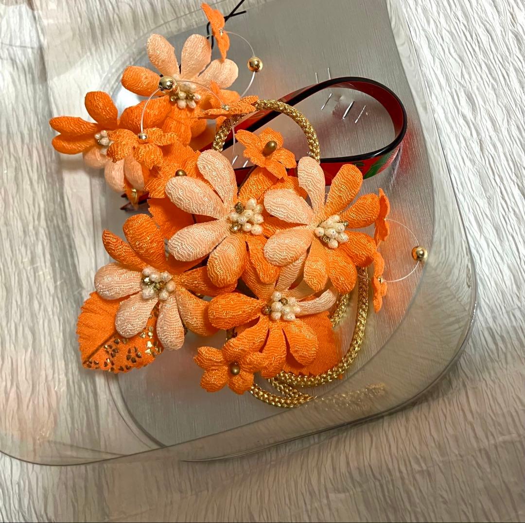 七五三　３歳〜５歳 着物、長襦袢、被布、草履、バッグ、箱せこ、髪飾り