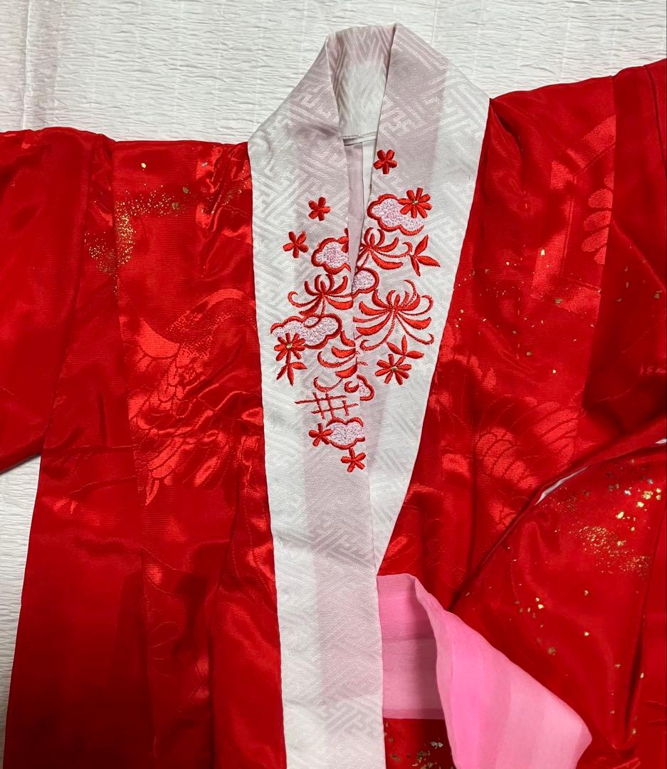 七五三　３歳〜５歳 着物、長襦袢、被布、草履、バッグ、箱せこ、髪飾り