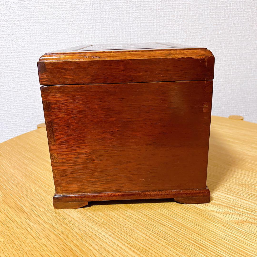 花梨無垢材　ジュエリーボックス　宝石箱　唐木　螺鈿細工　象嵌　小引き出し　化粧台