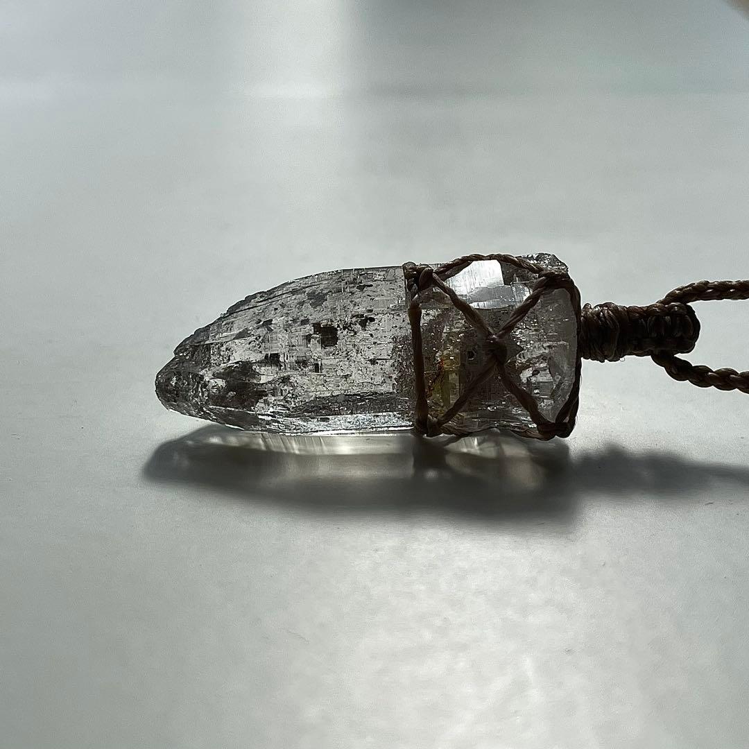 ヒマラヤ水晶 ガネッシュヒマール ＊ マクラメペンダント ネックレス15