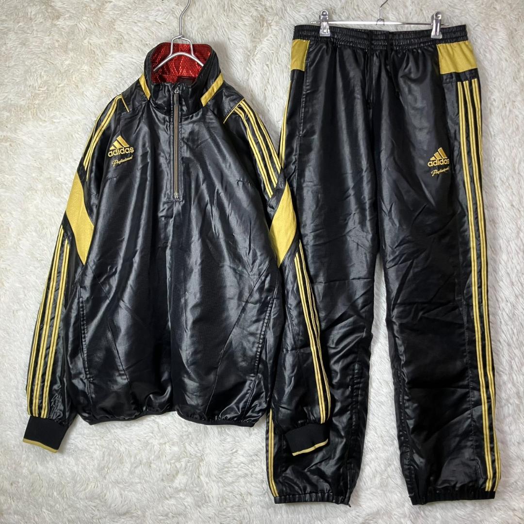 美品 アディダス セットアップジャージ 上下 ジャケット パンツ 3本ライン L
