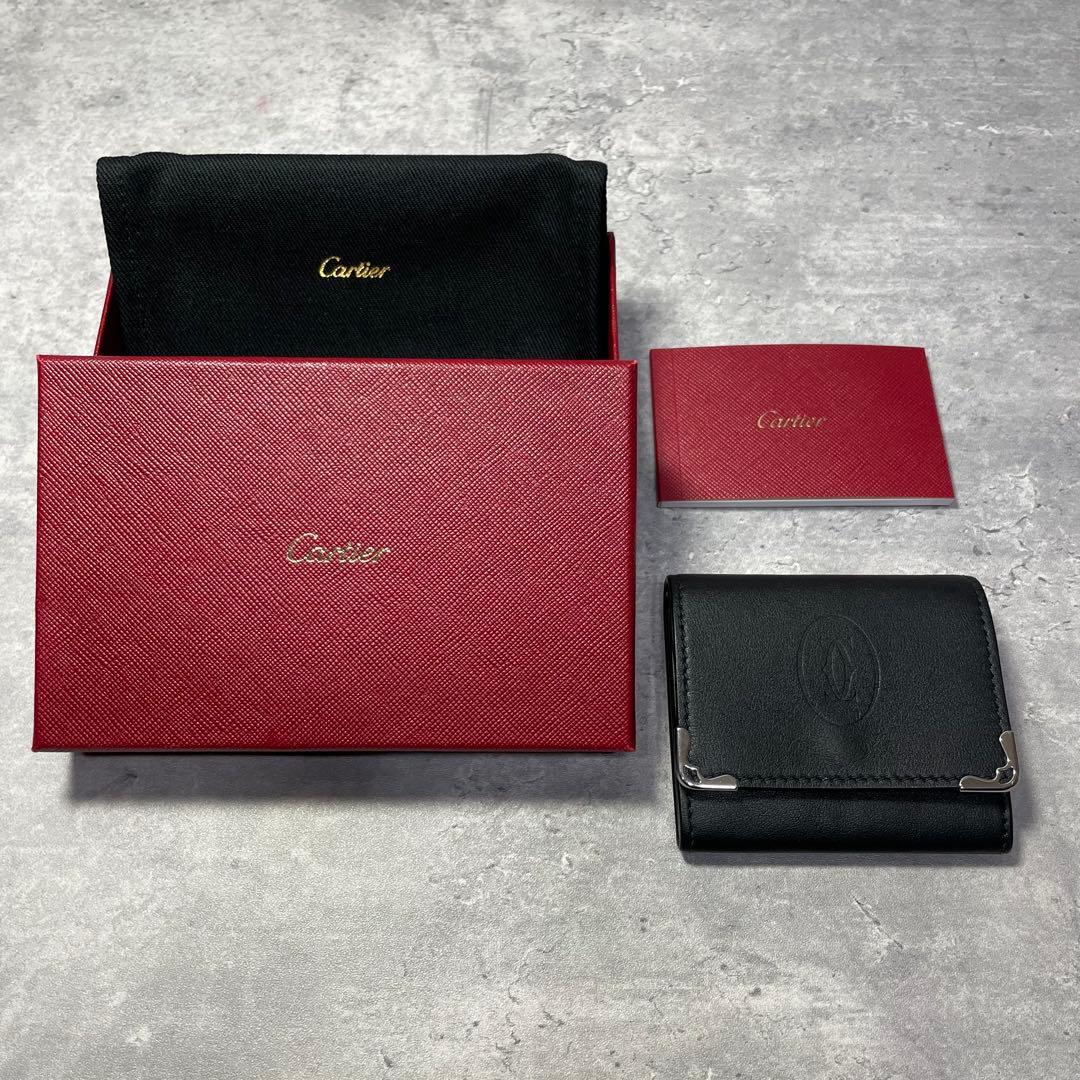 新品未使用 Cartier マスト ドゥ レザー ケース 小銭入れ 黒
