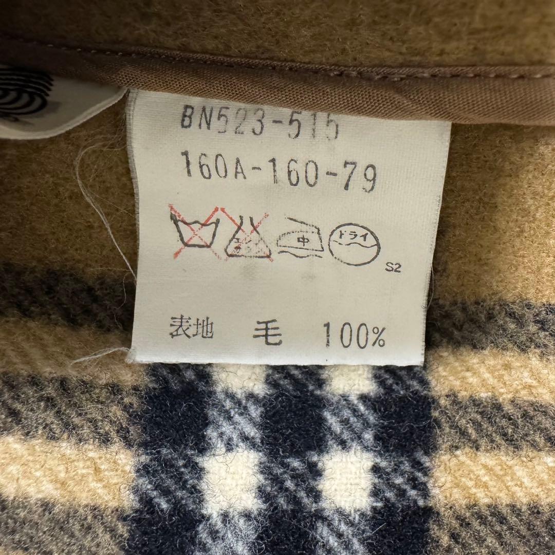 Burberry ダッフルコート ノバチェック トグルボタン キャメル ウール