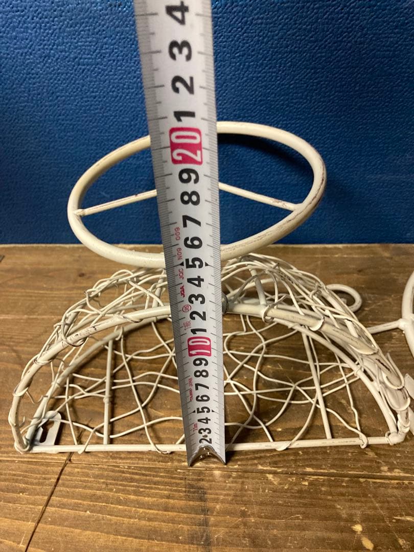 ガーデニング雑貨アンティーク　シャビー　フラワースタンド　アイアンバスケット