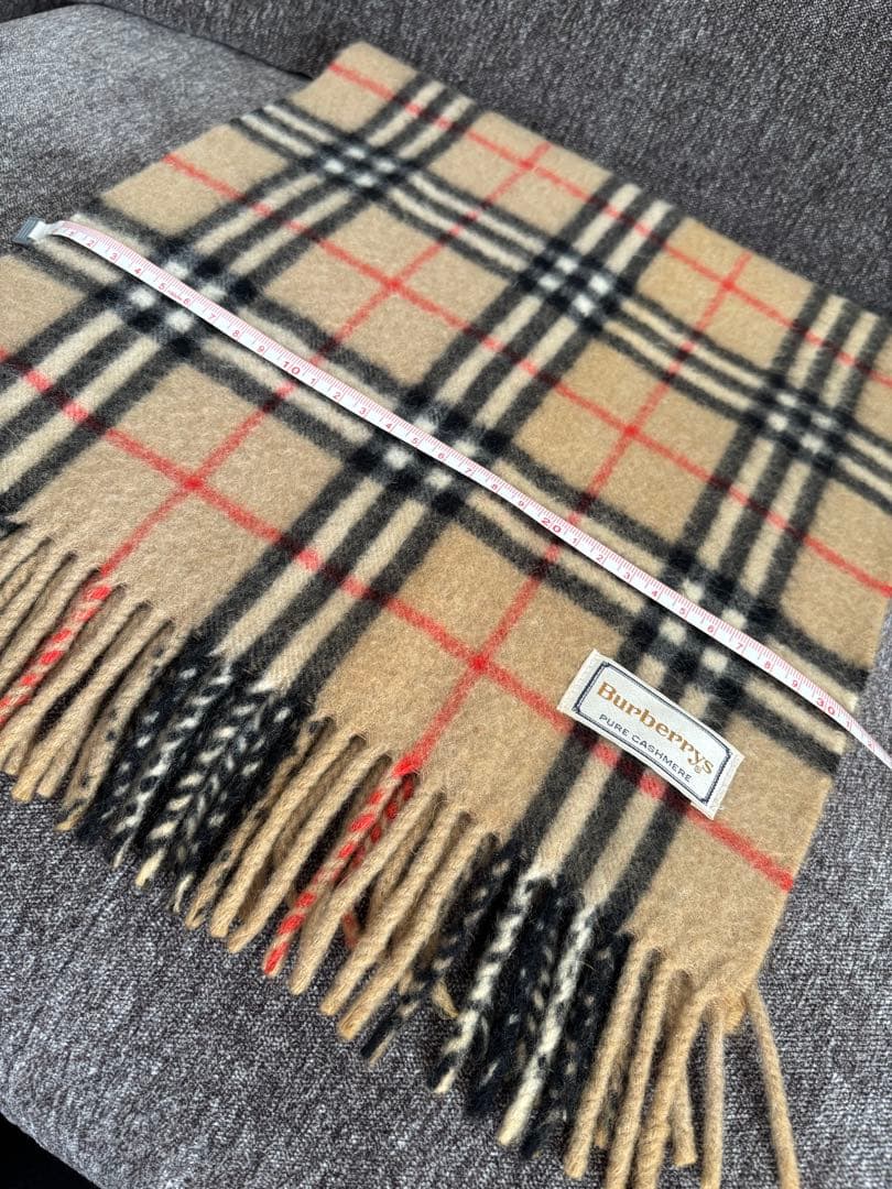 英国製 バーバリー ノバチェック タータンチェック　カシミヤ100 マフラー