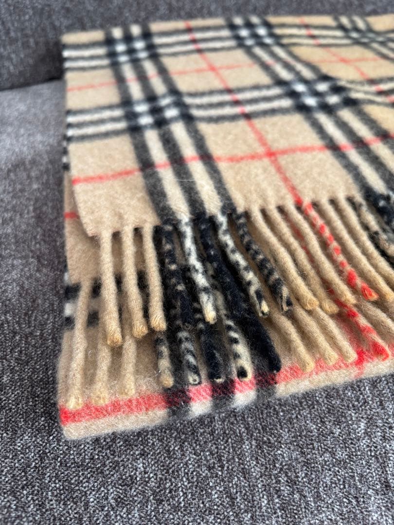 英国製 バーバリー ノバチェック タータンチェック　カシミヤ100 マフラー