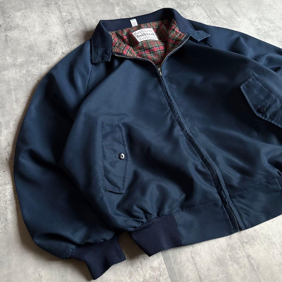 【80s vintage】ハリントンジャケット　裏地チェック　usa製　短丈
