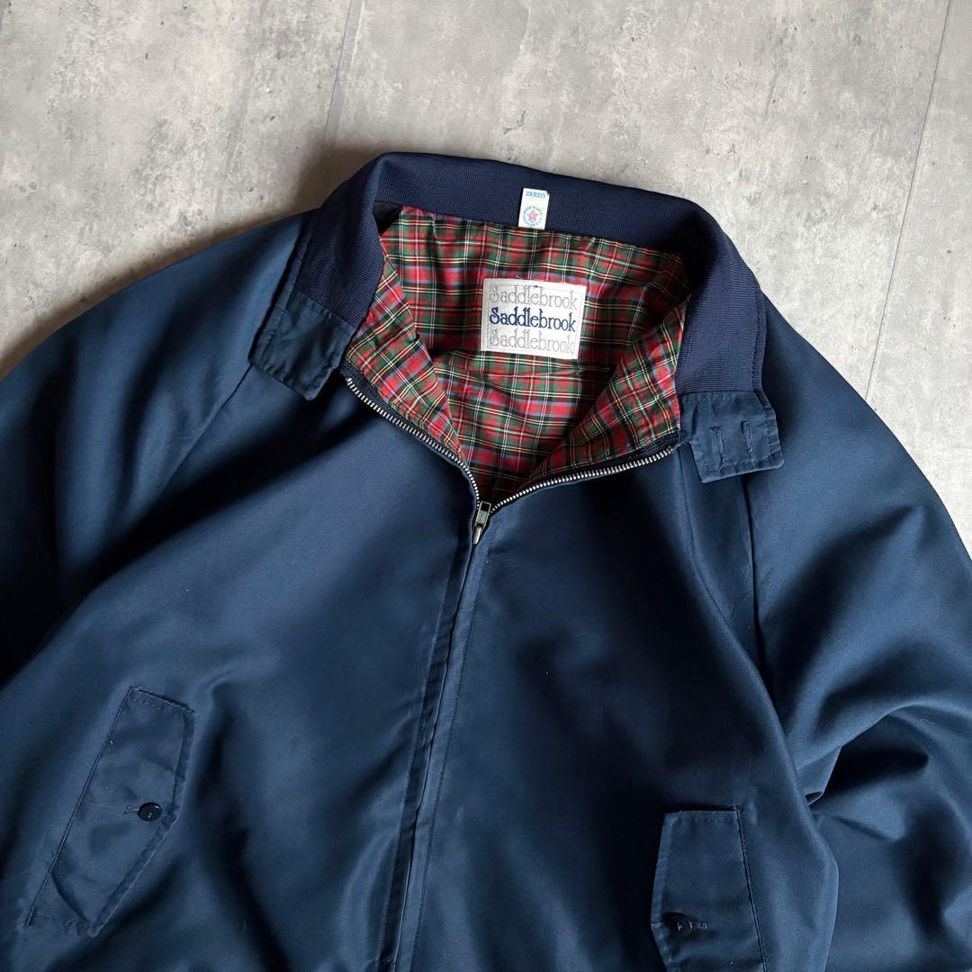 【80s vintage】ハリントンジャケット　裏地チェック　usa製　短丈