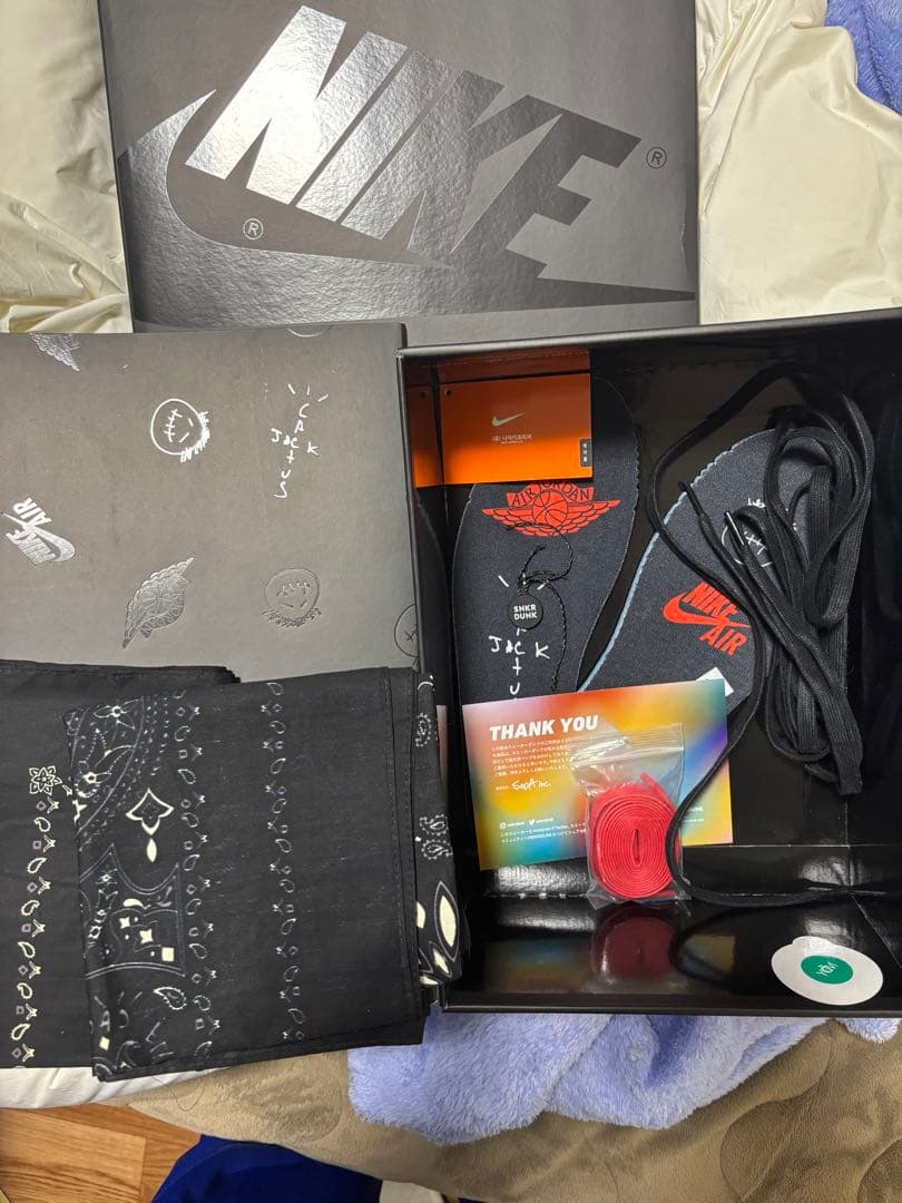 Travis × Nike Aj1 Low OG \"Black Phantom\"