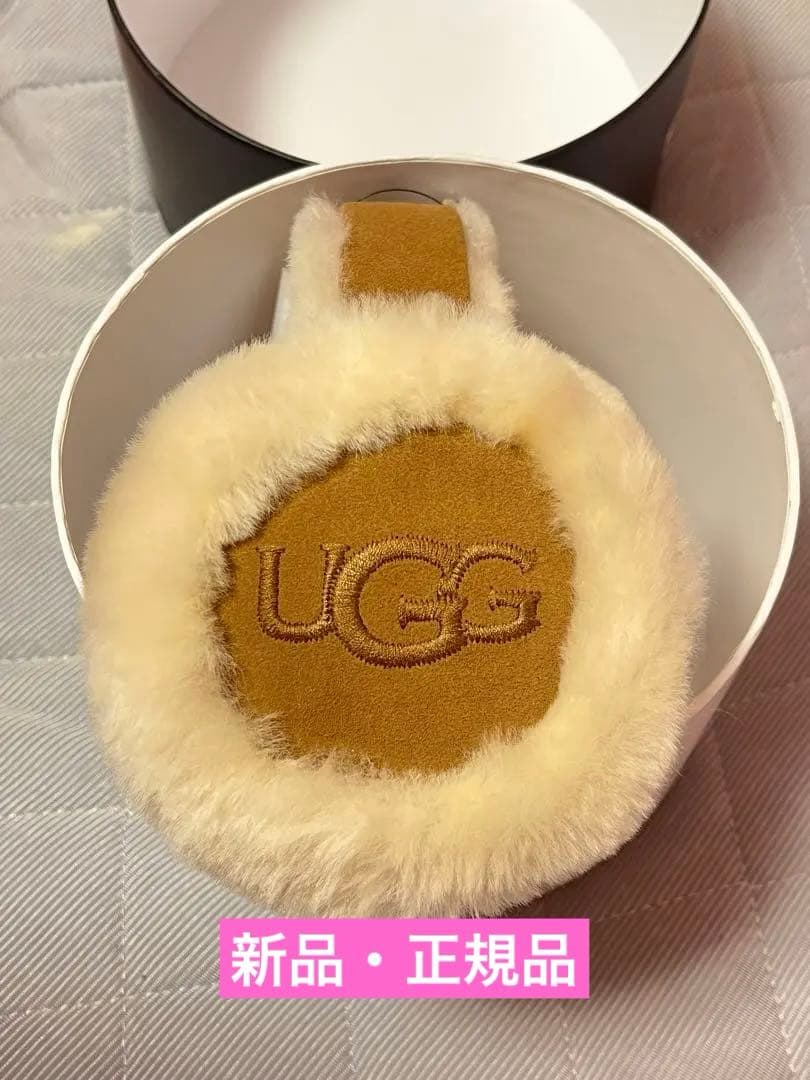 【新品未使用】 UGG シープスキン エンブロイダリー イヤマフ 新品