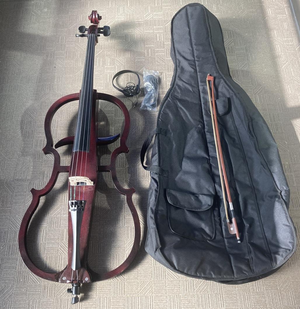 な*し様 エレキチェロ4/4■サイレントチェロ■エレクトリックチェロ■ワインレッ