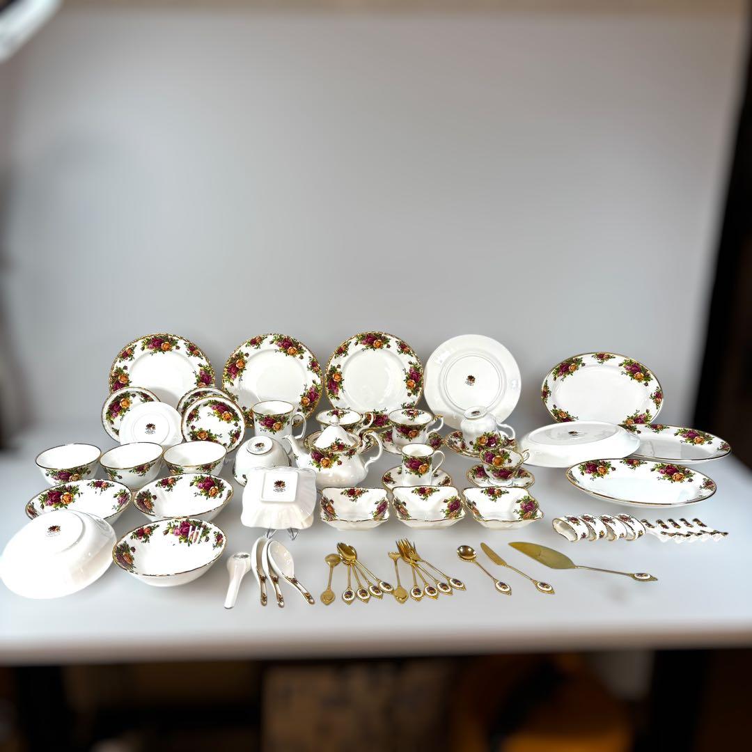ロイヤルアルバート オールドカントリーローズ 57点セット 豪華 英国食器