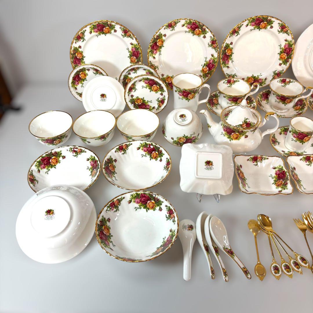 ロイヤルアルバート オールドカントリーローズ 57点セット 豪華 英国食器