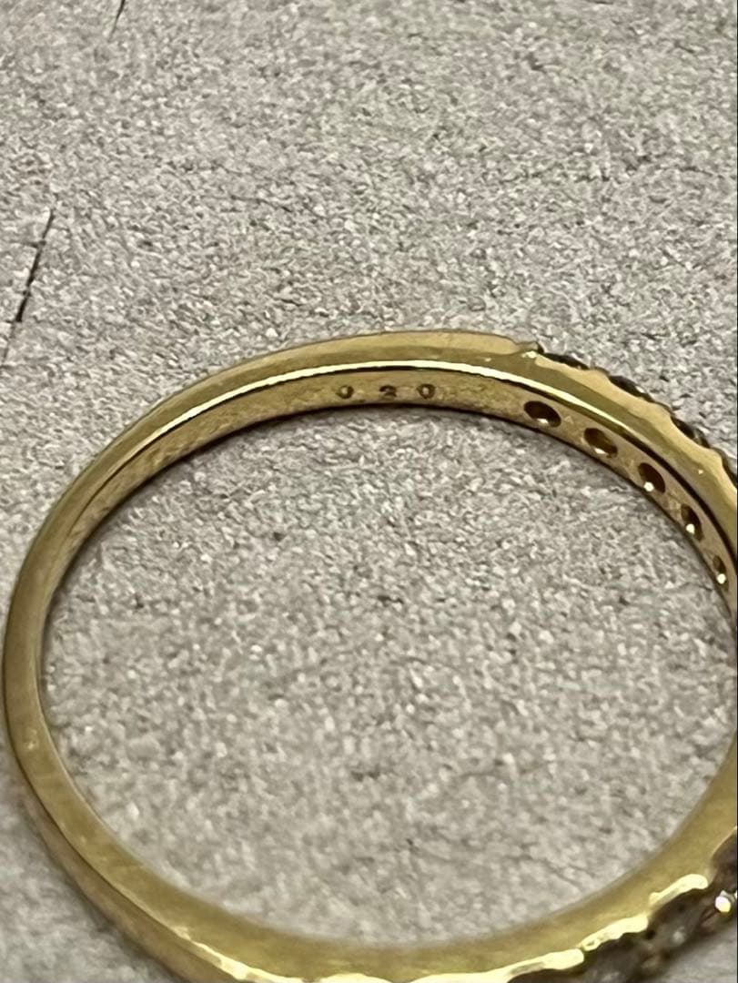 アトリエSAWA K18YG 0.3ctハーフエタニティリング