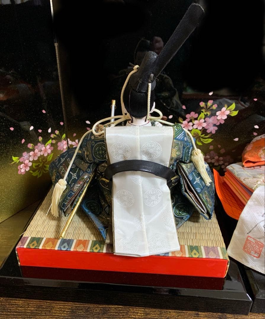 【8日迄出品】京雅　小倉草園作　絶世の美男美女　親王飾り　十二単唐衣裳姿仕様