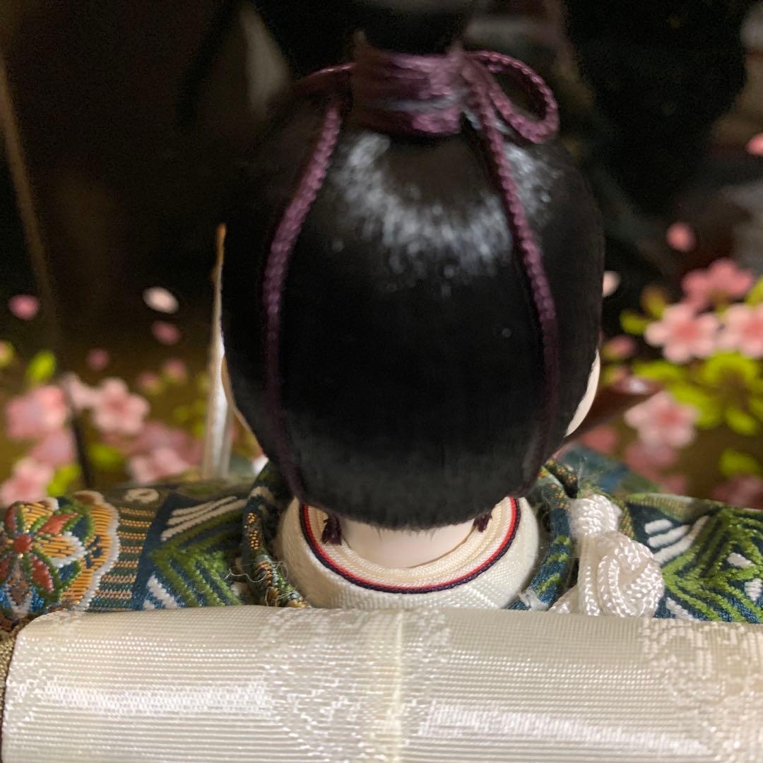 【8日迄出品】京雅　小倉草園作　絶世の美男美女　親王飾り　十二単唐衣裳姿仕様